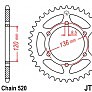 Звезда задняя JT JTR846.45 45x520