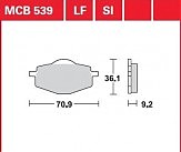 Тормозные колодки LUCAS MCB539