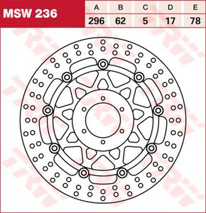 Гальмівний диск LUCAS MSW236