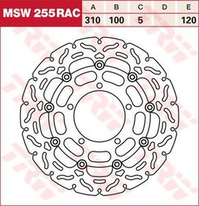 Гальмівний диск LUCAS MSW255RAC