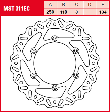Гальмівний диск LUCAS MST311EC