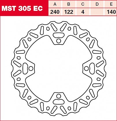 Гальмівний диск LUCAS MST305EC