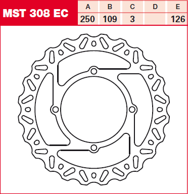 Гальмівний диск LUCAS MST308EC