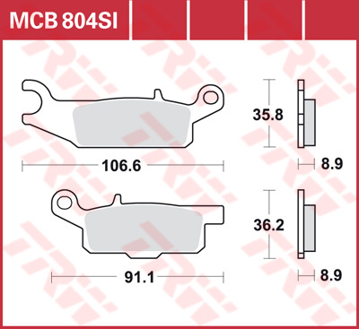 Тормозные колодки LUCAS MCB804SI