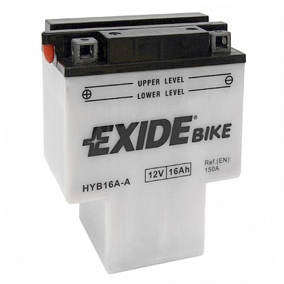 Аккумулятор сухозаряженный 16Ah 150A EXIDE HYB16A-A 150x90x80