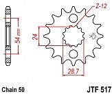 Звезда передняя JT JTF517.17 17x530