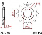 Звезда передняя JT JTF434.15 15x520
