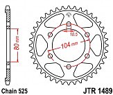 Звезда задняя JT JTR1489.42 42x525