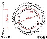 Звезда задняя JT JTR499.48 48x530