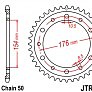 Звезда задняя JT JTR1340.44 44x530