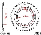 Звезда задняя JT JTR3.42 42x525