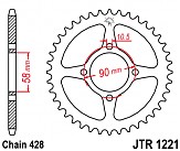 Зірка задня JT JTR1221.45 45x428