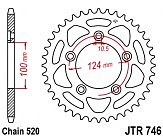Звезда задняя JT JTR746.44 44x520