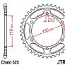 Звезда задняя JT JTR1876.43 43x525