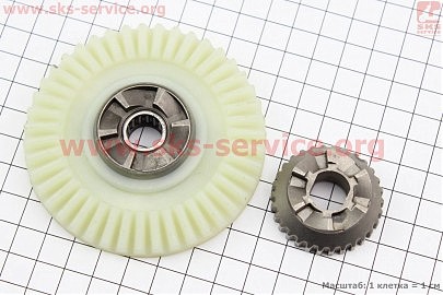 Шестерня привода ведомая к-кт 2шт (D-84,7mm, d-12mm, H-26,5mm, Z-43, Z-30) Matrix