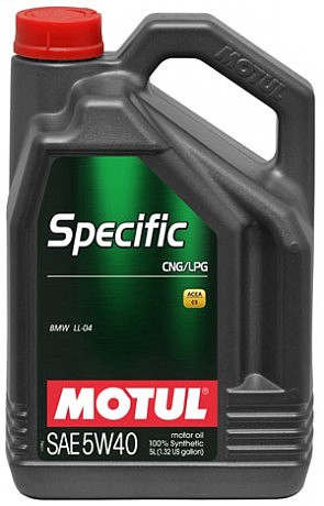 Масло моторне синтетичне д/авто 854051/SPECIFIC CNG/LPG SAE 5W40 (5L)/101719