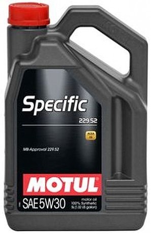 Масло моторное синтетическое д/авто 843651/SPECIFIC 229.52 SAE 5W30 (5L)/104845
