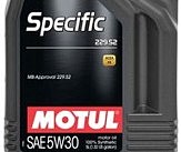 Масло моторное синтетическое д/авто 843651/SPECIFIC 229.52 SAE 5W30 (5L)/104845