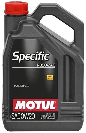 Масло моторное синтетическое д/авто 867451/SPECIFIC RBS0-2AE SAE 0W20 (5L)/106045