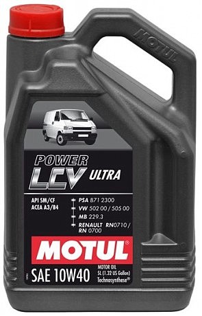 Масло моторное Technosynthese д/авто 874151/POWER LCV ULTRA 10W40 SAE (5L)/106156