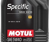 Масло моторне синтетичне д/авто 842451/SPECIFIC 505 01 502 00 SAE 5W40 (5L)/101575
