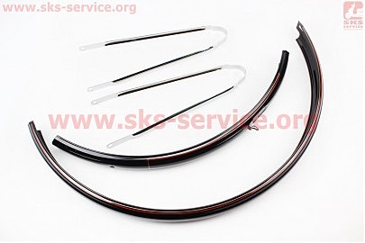 Крылья стальные 28", чёрные "Sovereigh"