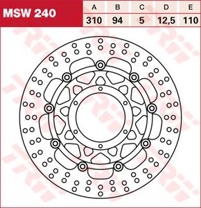 Гальмівний диск LUCAS MSW240