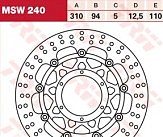 Тормозной диск LUCAS MSW240