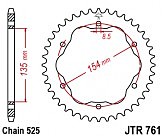 Звезда задняя JT JTR761.43 43x525