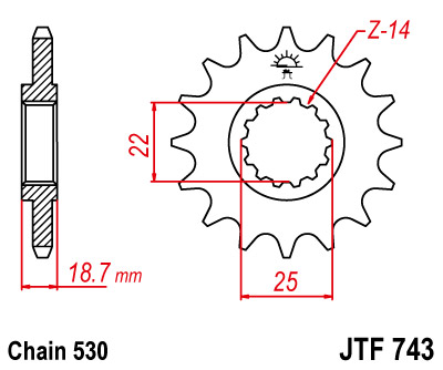 Зірка передня JT JTF743.15 15x530