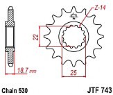 Звезда передняя JT JTF743.15 15x530