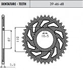 Зірка задня SS 1-3383-46 46x520