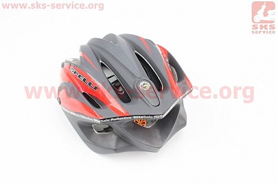 Шлем велосипедный M (55-61 см) съемный козырек, 10 вент. отверстия, системы регулировки по размеру Divider и Run System SRS, черно-красный SBH-4000