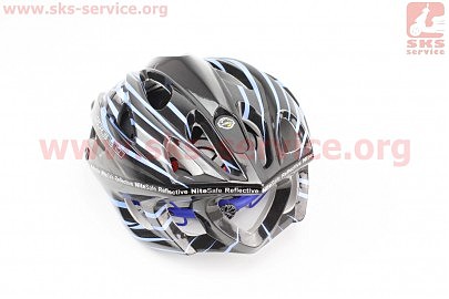 Шлем велосипедный L (59-65 см) съемный козырек, 18 вент. отверстия, системы регулировки по размеру Divider и Run System SRS, черно-синий SBH-5900