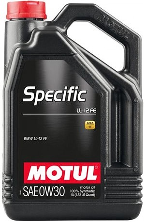 Масло моторное 100% синтетическое д/авто 832606/SPECIFIC LL-12 FE SAE 0W30 (5L)/107302