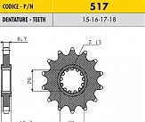 Зірка передня SS 51717 17x530