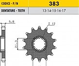 Зірка передня SS 38315 15x520