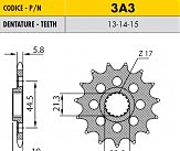 Звезда передняя SS 3A314 14x520