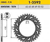 Звезда задняя SS 1-3592-52 52x520