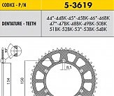 Звезда задняя легкосплавная SS 5-3619-50BK = SS 3619-50 44x520