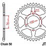 Звезда задняя JT JTR816.45 45x530