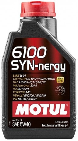 Масло моторное Technosynthese д/авто 368311/6100 SYN-NERGY SAE 5W40 (1L)/107975
