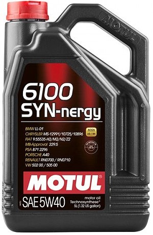 Масло моторне Technosynthese д/авто 368351/6100 SYN-NERGY SAE 5W40 (5L)/107979