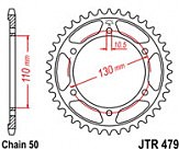 Звезда задняя JT JTR479.46 46x530