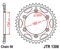 Зірка задня JT JTR1306.40ZBK 40x530