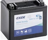 Акумулятор залитий та заряджений AGM 12Ah 200A EXIDE AGM12-12M 150x90x145