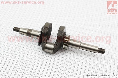Коленвал 168F/170F (Dшейки-30mm, H-85mm, L-275mm) под резьбу М16, для мотопомпы