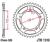 Звезда задняя JT JTR1316.39 39x520