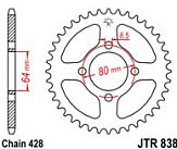 Звезда задняя JT JTR838.45 45x428