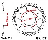 Звезда задняя JT JTR1331.42ZBK 42x525